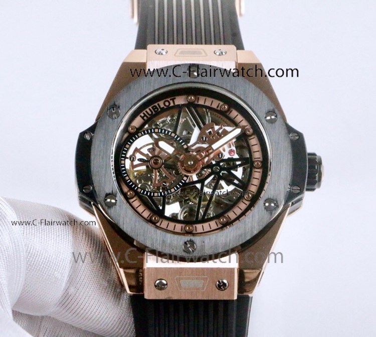 Copy Hublot Big Bang Hublot Skeleton Tourbillon Watch 45mm